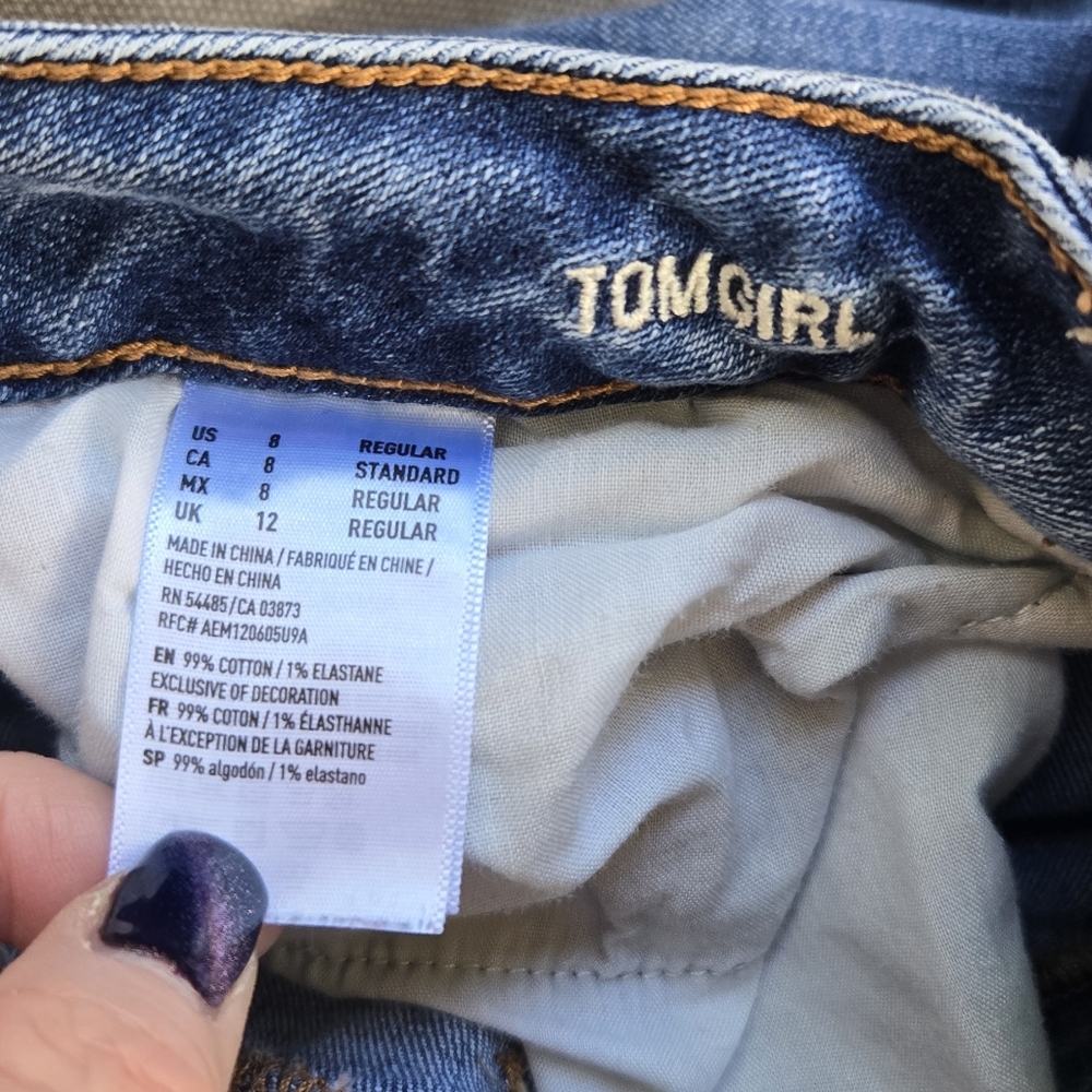 American Eagle Tomgirl Women's Blue Jeans - Picture 9 of 10